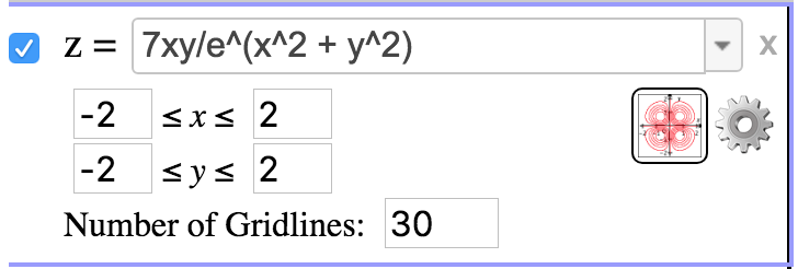 Function dialog with the focus