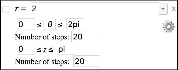 Function r = f(θ,z) object