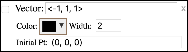 Vector object dialog