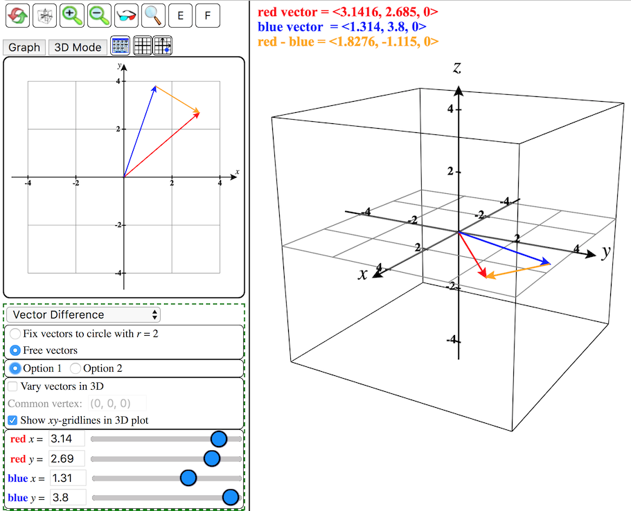 vectors-difference, option 1