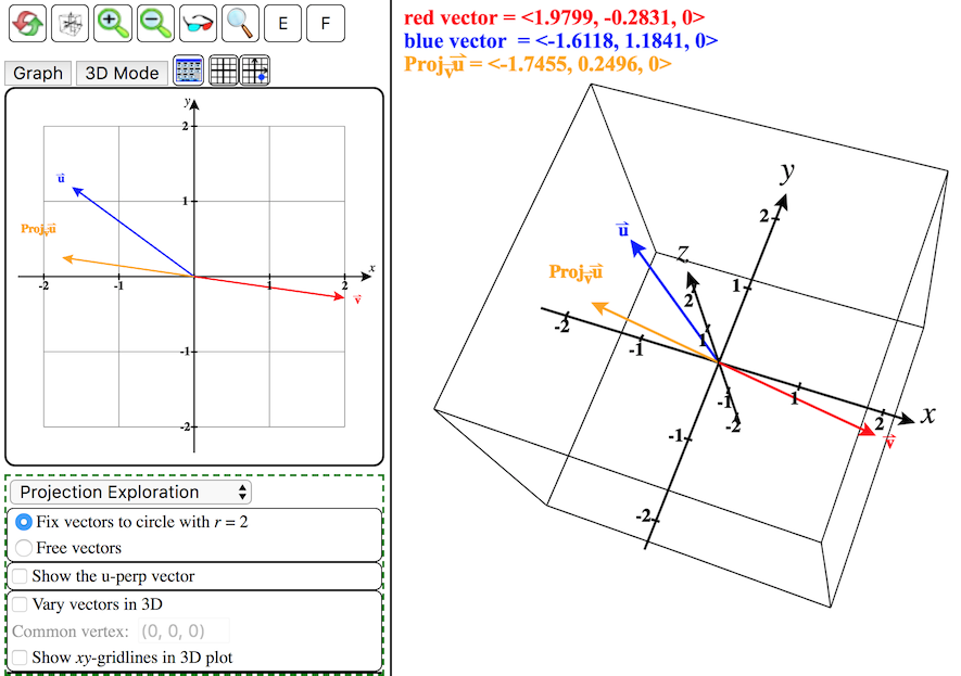 vectors-projection exploration
