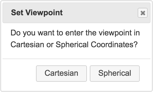 viewpoint coordinate system dialog